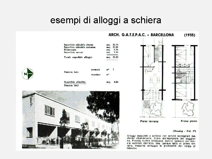 esempi di alloggi a schiera 