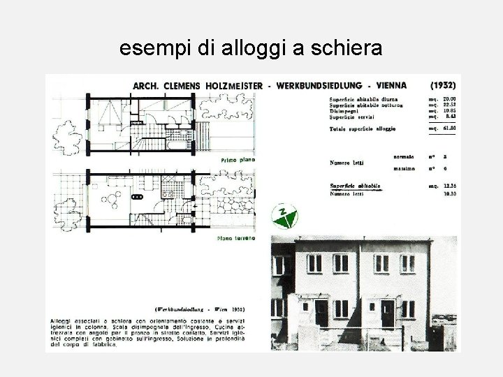 esempi di alloggi a schiera 