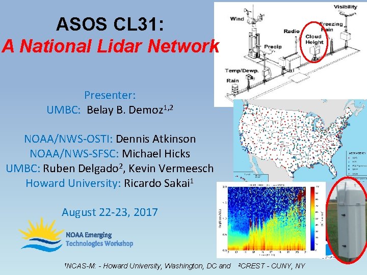 ASOS CL 31: A National Lidar Network Presenter: UMBC: Belay B. Demoz 1, 2