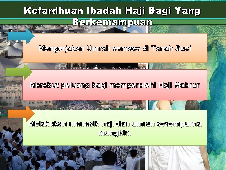 Kefardhuan Ibadah Haji Bagi Yang Berkemampuan Mengerjakan Umrah semasa di Tanah Suci Merebut peluang