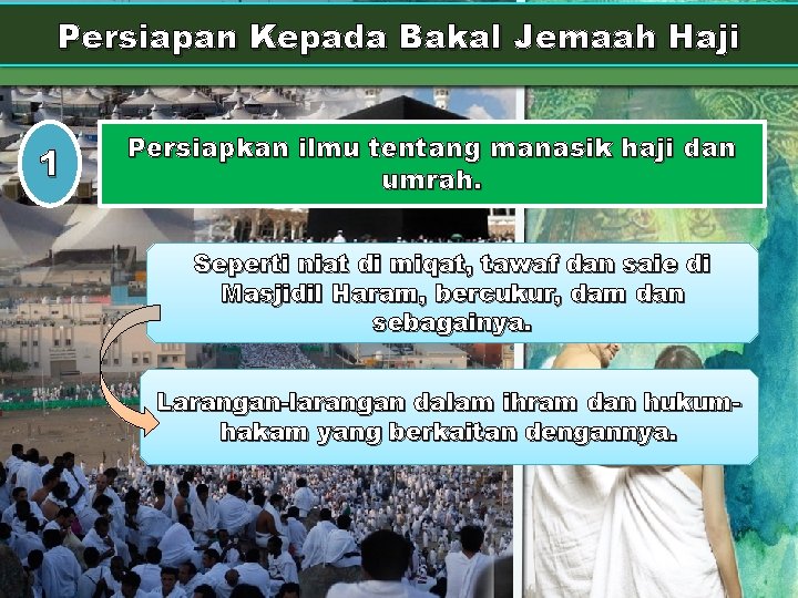 Persiapan Kepada Bakal Jemaah Haji 1 Persiapkan ilmu tentang manasik haji dan umrah. Seperti