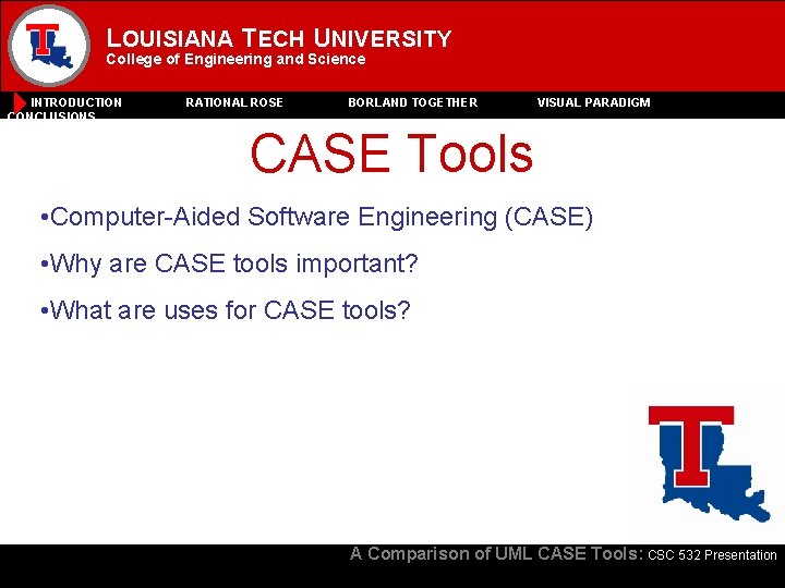 LOUISIANA TECH UNIVERSITY College of Engineering and Science INTRODUCTION CONCLUSIONS RATIONAL ROSE BORLAND TOGETHER