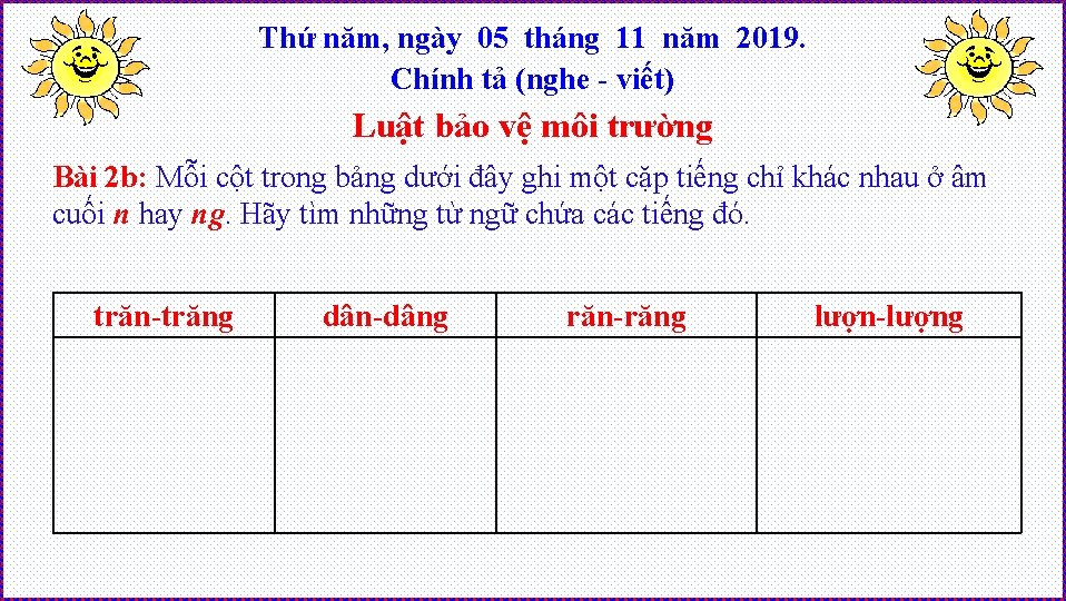 Thứ năm, ngày 05 tháng 11 năm 2019. Chính tả (nghe - viết) Luật