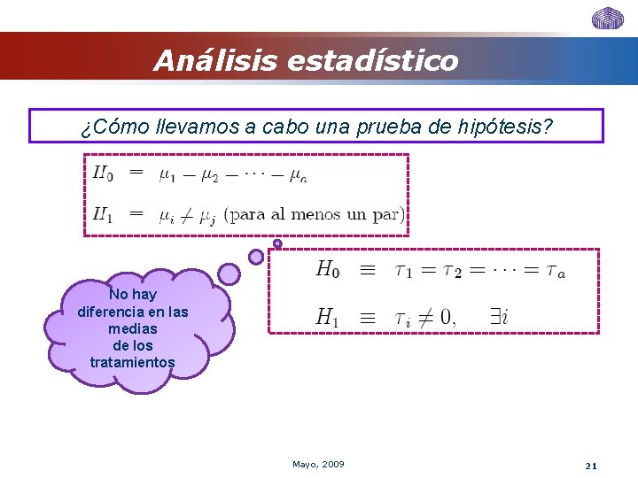 Análisis estadístico ¿Cómo llevamos a cabo una prueba de hipótesis? No hay diferencia en Análisis estadístico ¿Cómo llevamos a cabo una prueba de hipótesis? No hay diferencia en