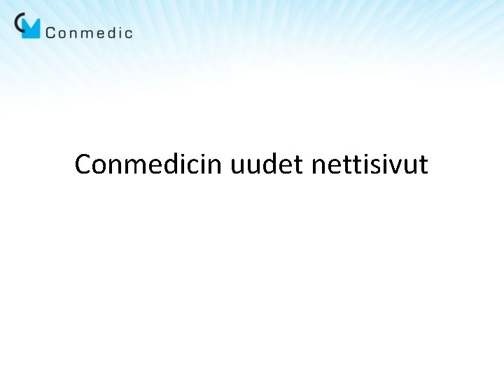 Conmedicin uudet nettisivut 