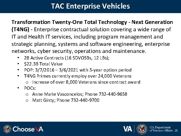 TAC Enterprise Vehicles Transformation Twenty-One Total Technology - Next Generation (T 4 NG) -