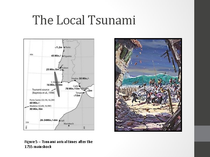 The Local Tsunami Figure 5 – Tsunami arrival times after the 1755 mainshock 