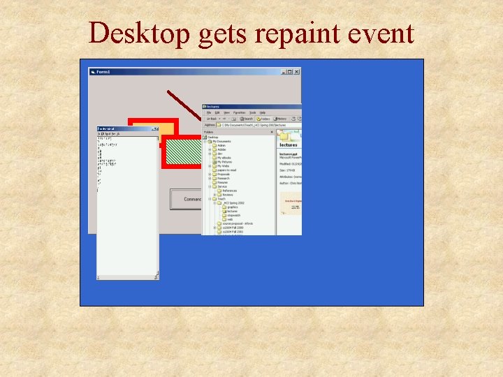 Desktop gets repaint event 