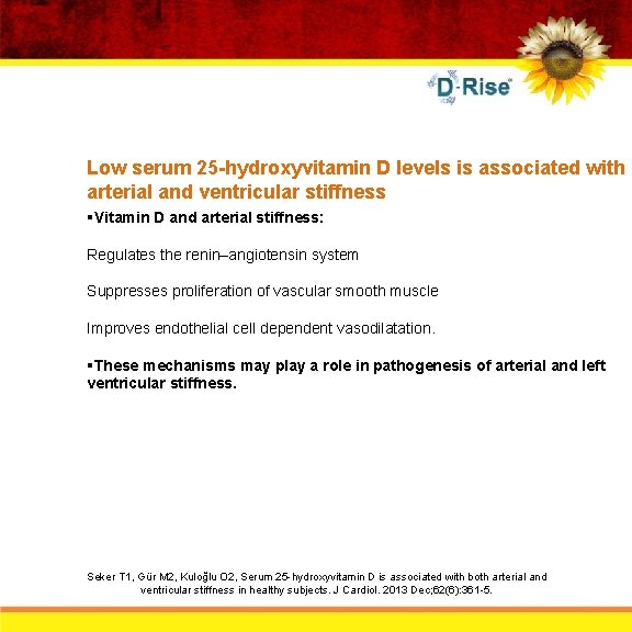 Low serum 25 -hydroxyvitamin D levels is associated with b arterial and ventricular stiffness