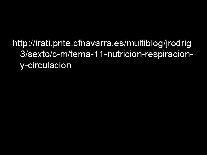 http: //irati. pnte. cfnavarra. es/multiblog/jrodrig 3/sexto/c-m/tema-11 -nutricion-respiraciony-circulacion 