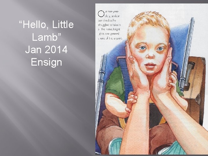 “Hello, Little Lamb” Jan 2014 Ensign 