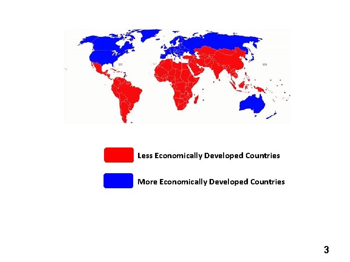 Less Economically Developed Countries More Economically Developed Countries 3 