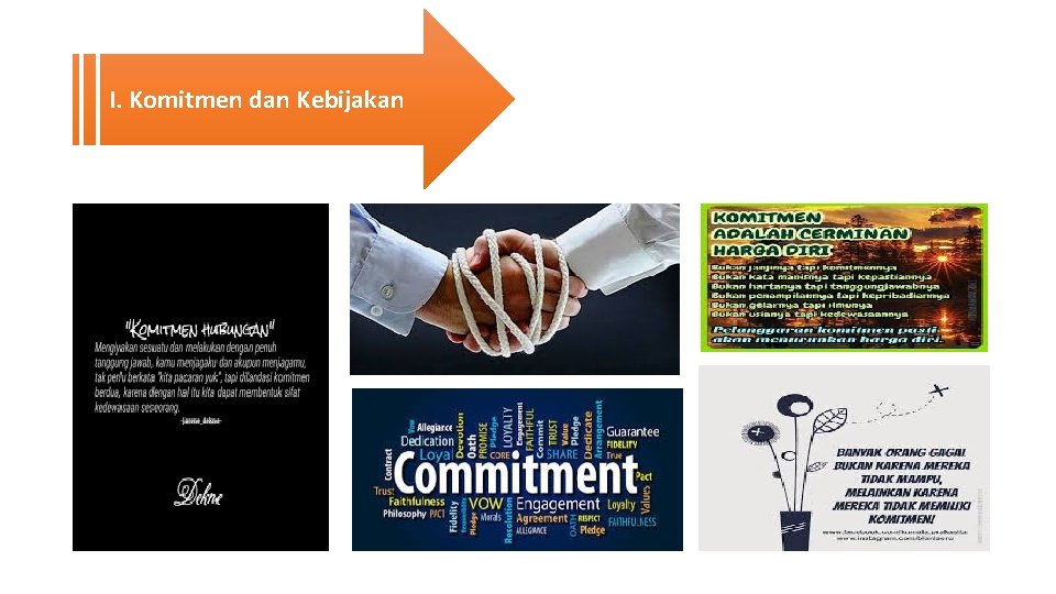 I. Komitmen dan Kebijakan I. Komitmen dan Kebijakan