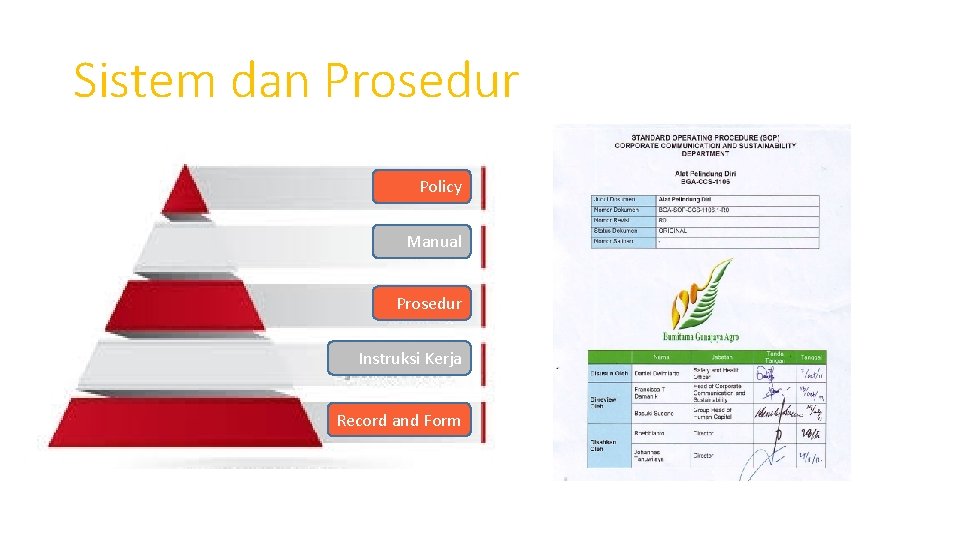 Sistem dan Prosedur Policy Manual Prosedur Instruksi Kerja Record and Form Sistem dan Prosedur Policy Manual Prosedur Instruksi Kerja Record and Form