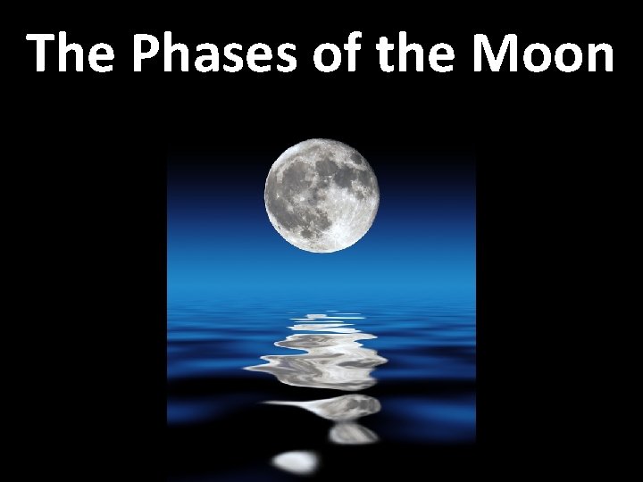 The Phases of the Moon 