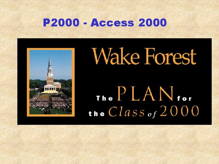 P 2000 - Access 2000 