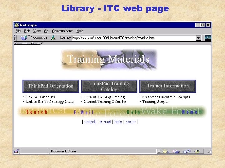 Library - ITC web page 