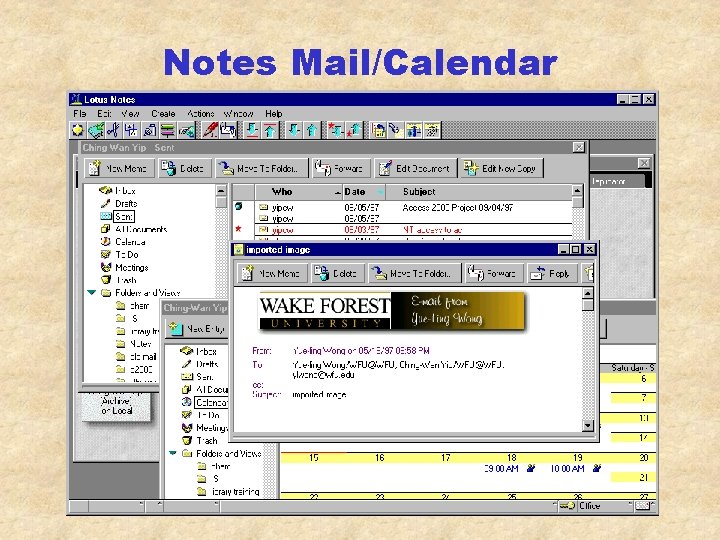 Notes Mail/Calendar 