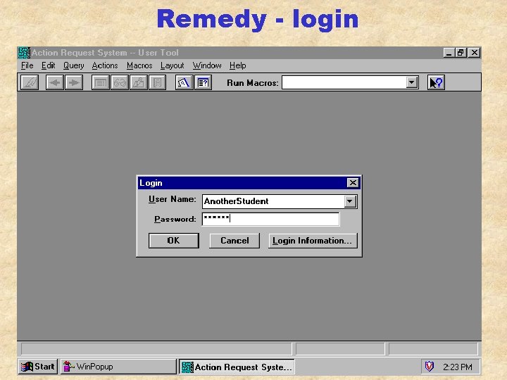 Remedy - login 