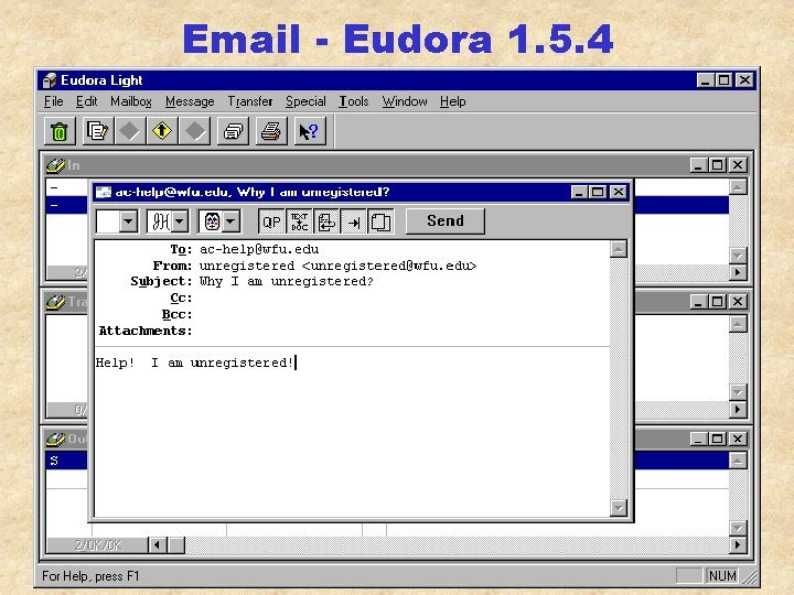 Email - Eudora 1. 5. 4 