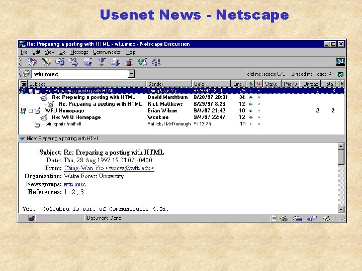 Usenet News - Netscape 