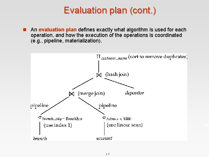 Evaluation plan (cont. ) n An evaluation plan defines exactly what algorithm is used