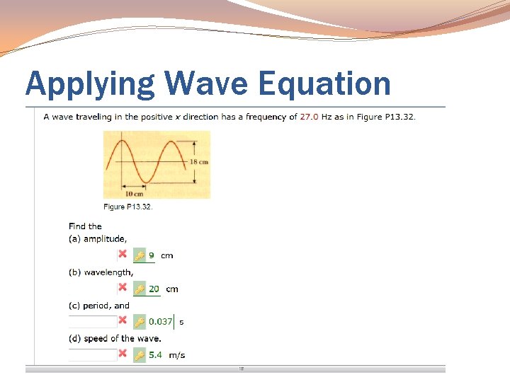 Applying Wave Equation 