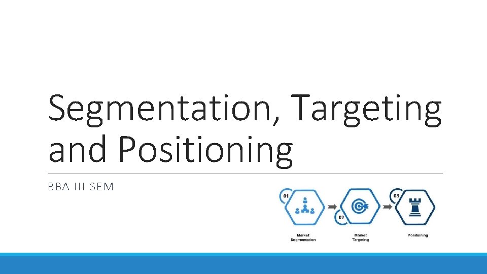 Segmentation, Targeting and Positioning BBA III SEM 