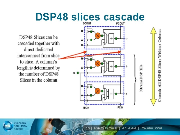 DSP 48 slices cascade ESS | FPGA for Dummies | 2016 -09 -20 |