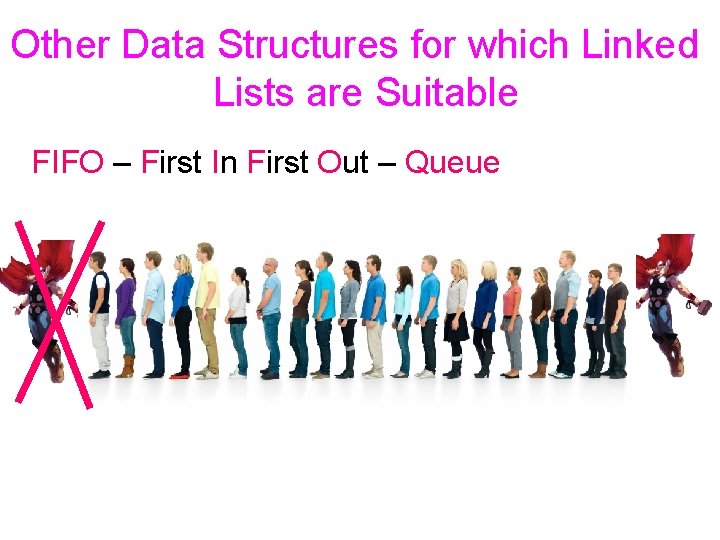 Other Data Structures for which Linked Lists are Suitable FIFO – First In First