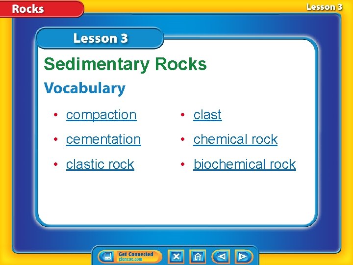 Sedimentary Rocks • compaction • clast • cementation • chemical rock • clastic rock