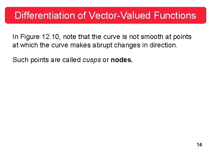 Differentiation of Vector-Valued Functions In Figure 12. 10, note that the curve is not