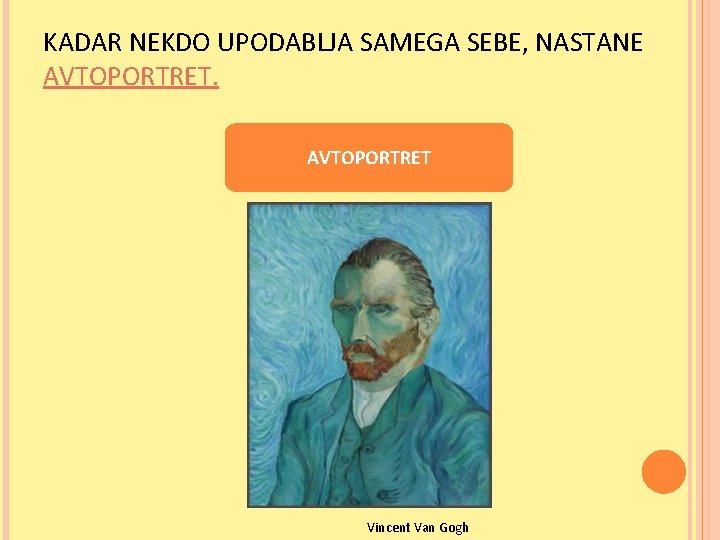 KADAR NEKDO UPODABLJA SAMEGA SEBE, NASTANE AVTOPORTRET Vincent Van Gogh 