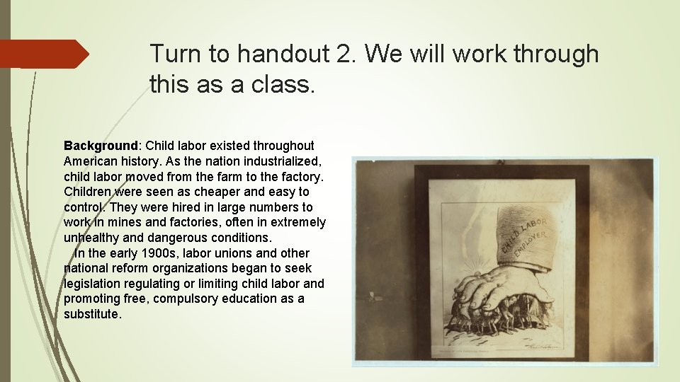 Turn to handout 2. We will work through this as a class. Background: Child Turn to handout 2. We will work through this as a class. Background: Child