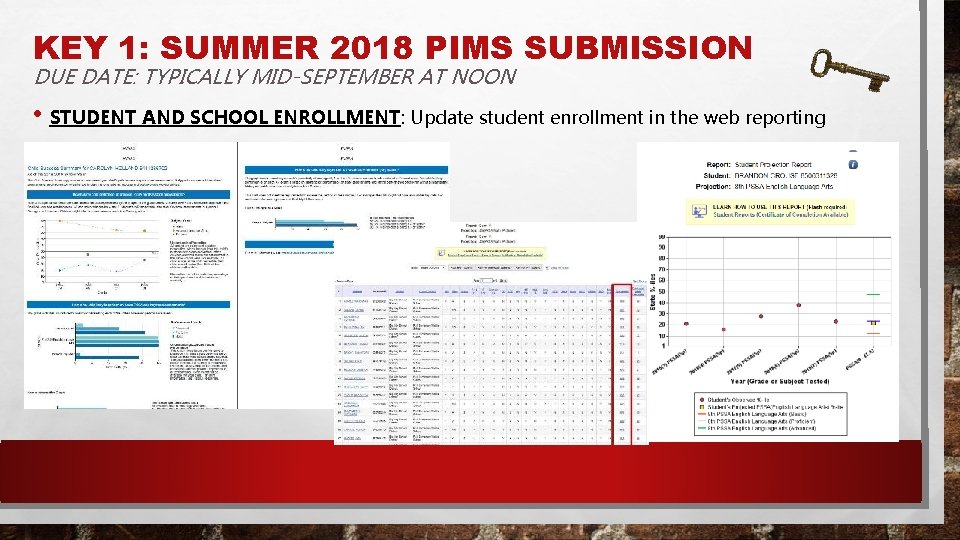 KEY 1: SUMMER 2018 PIMS SUBMISSION DUE DATE: TYPICALLY MID-SEPTEMBER AT NOON • STUDENT