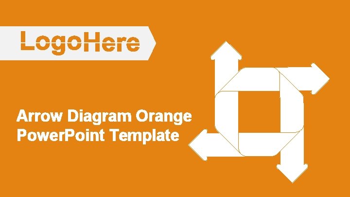 Arrow Diagram Orange Power. Point Template 