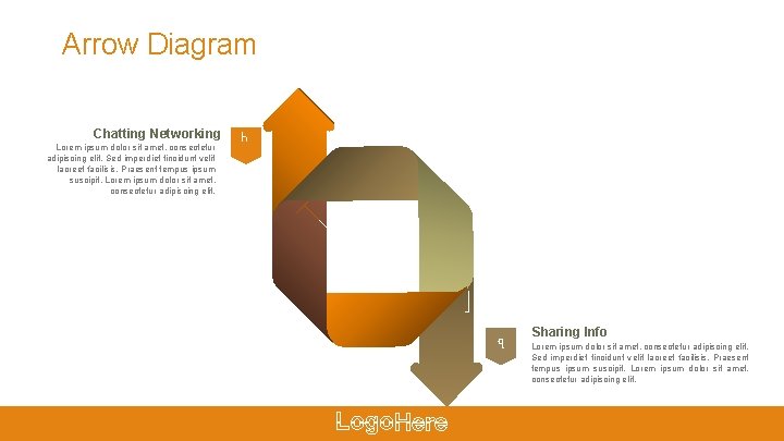 Arrow Diagram Chatting Networking Lorem ipsum dolor sit amet, consectetur adipiscing elit. Sed imperdiet