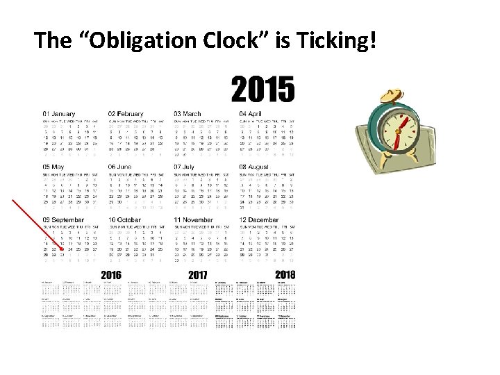The “Obligation Clock” is Ticking! 
