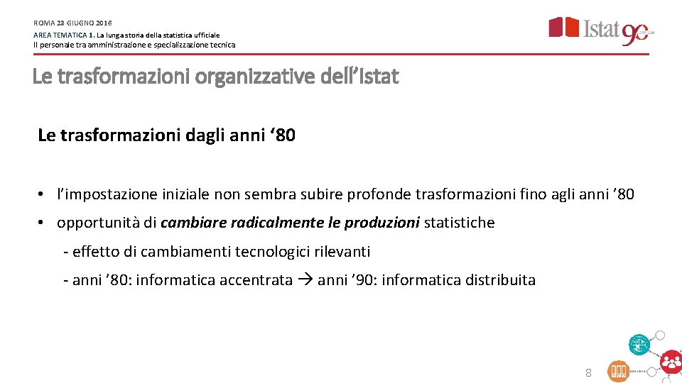 ROMA 23 GIUGNO 2016 AREA TEMATICA 1. La lunga storia della statistica ufficiale Il