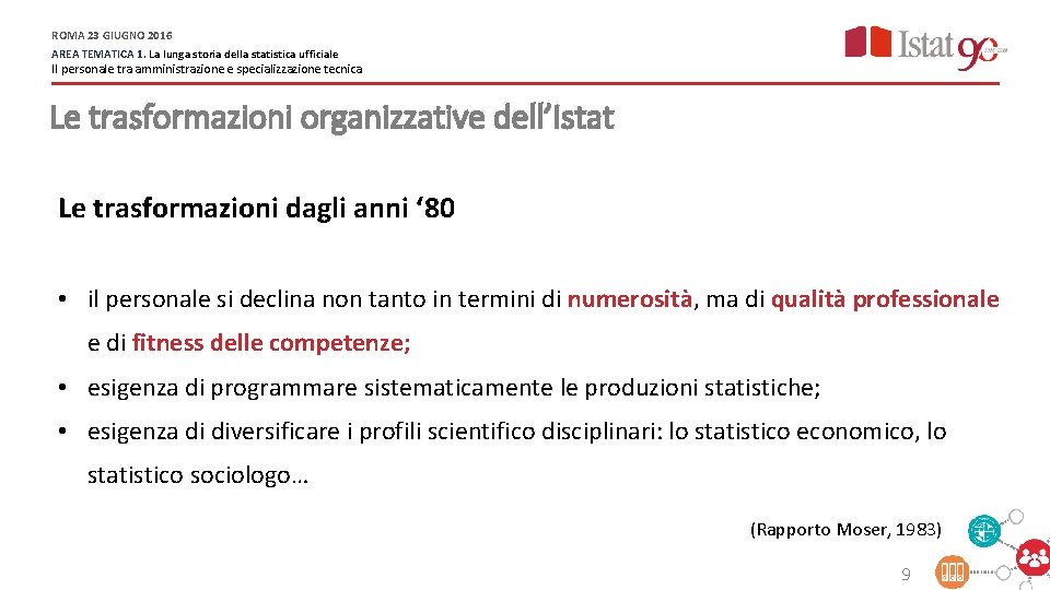 ROMA 23 GIUGNO 2016 AREA TEMATICA 1. La lunga storia della statistica ufficiale Il