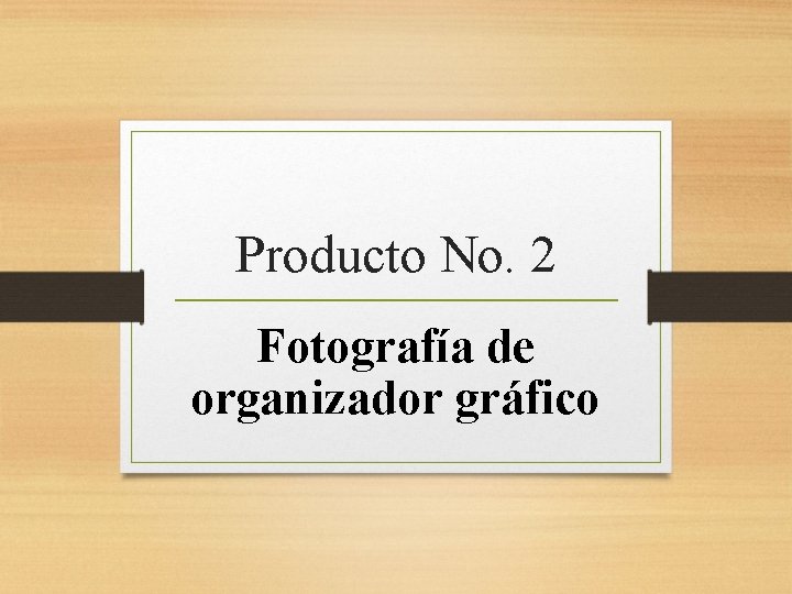 Producto No. 2 Fotografía de organizador gráfico 