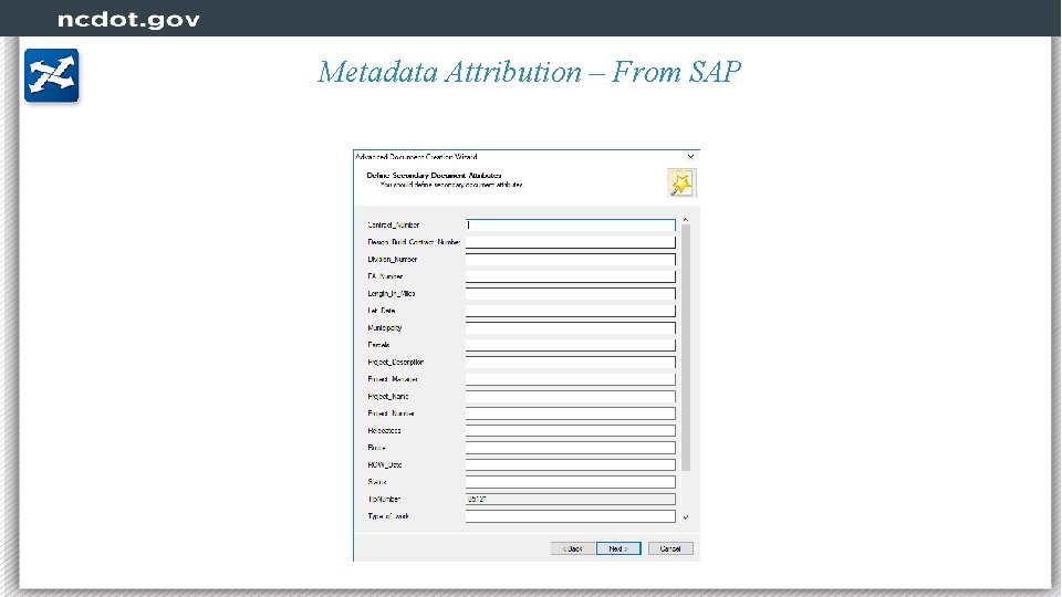 Metadata Attribution – From SAP 