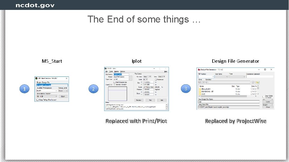 The End of some things … MS_Start 1 Iplot Design File Generator 3 2