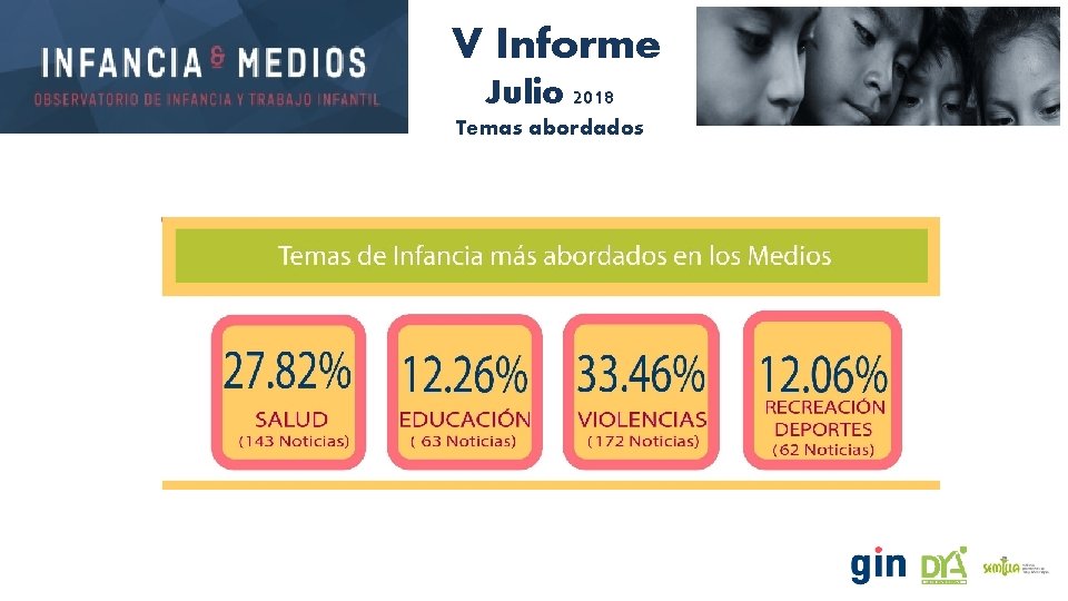 V Informe Julio 2018 Temas abordados 