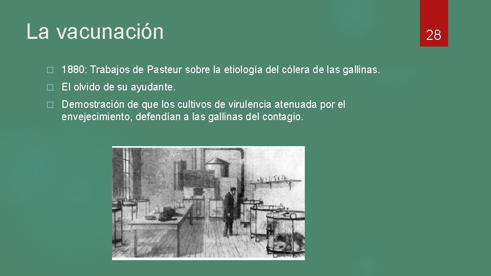 La vacunación � 1880: Trabajos de Pasteur sobre la etiología del cólera de las La vacunación � 1880: Trabajos de Pasteur sobre la etiología del cólera de las