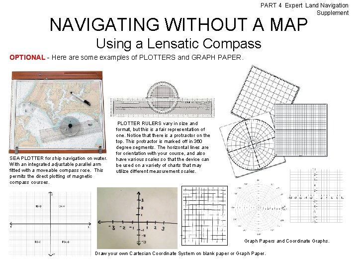PART 4 Expert Land Navigation Supplement NAVIGATING WITHOUT A MAP Using a Lensatic Compass