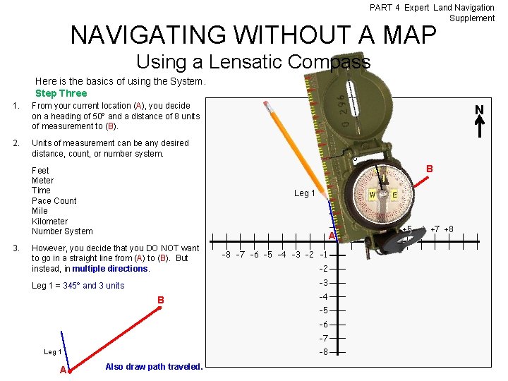 PART 4 Expert Land Navigation Supplement NAVIGATING WITHOUT A MAP Using a Lensatic Compass