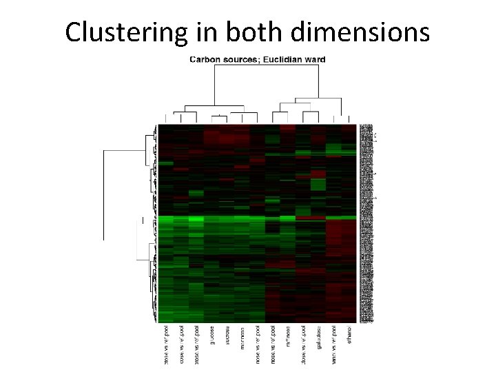 Clustering in both dimensions 