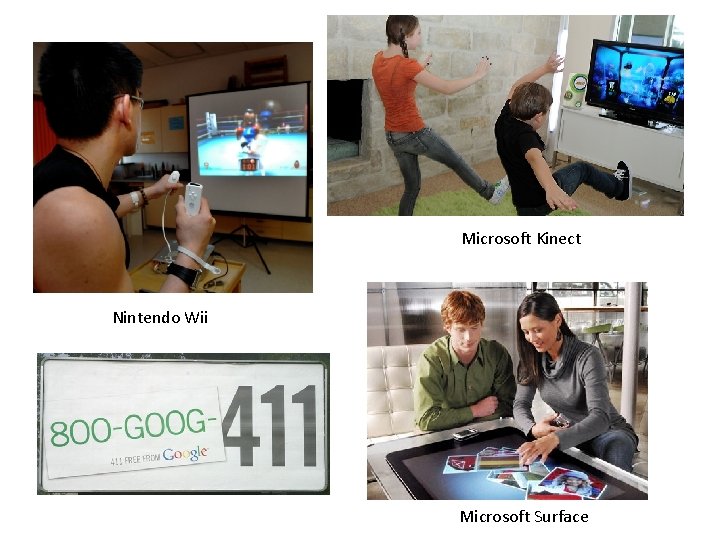 Microsoft Kinect Nintendo Wii Microsoft Surface 