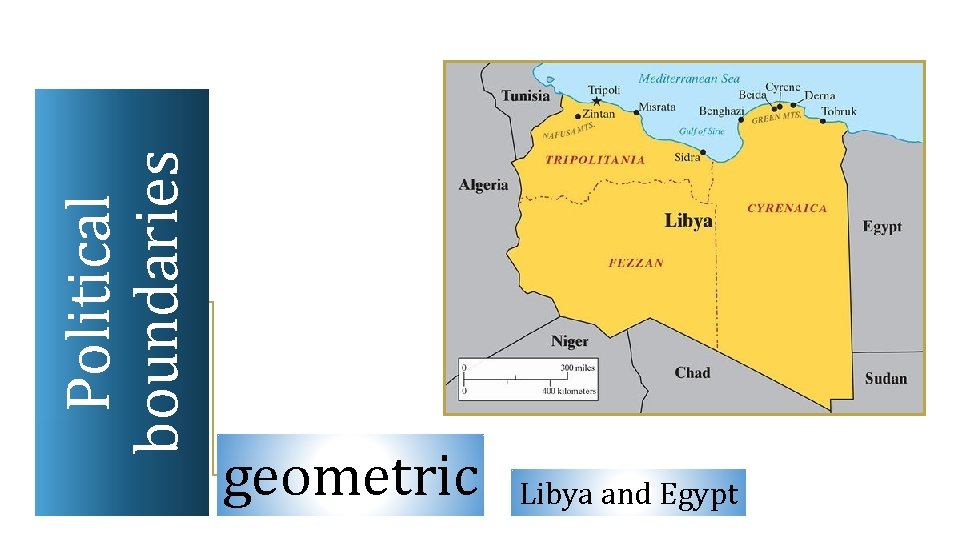 Political boundaries geometric Libya and Egypt 